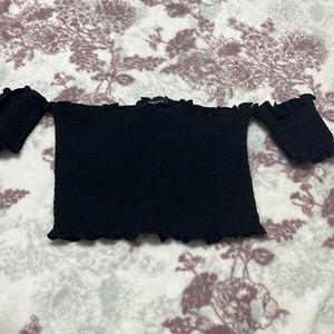 Black crop top size s